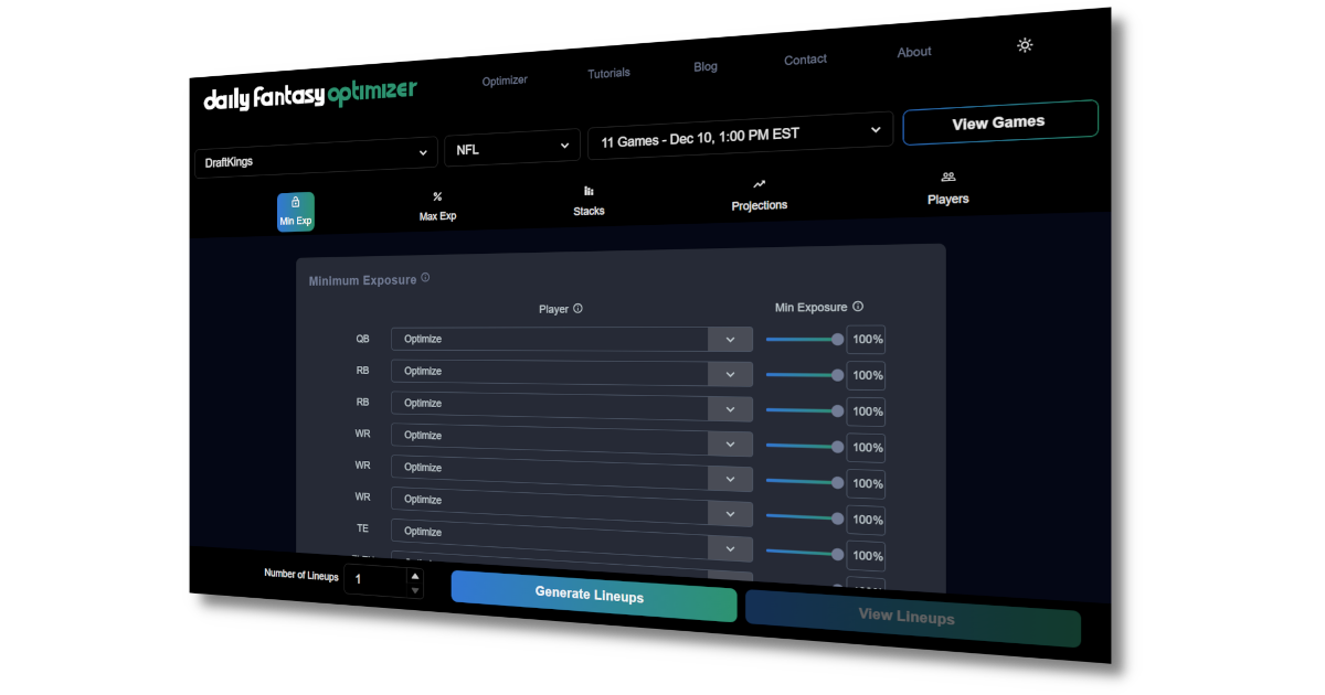 Introduction Tutorial - Daily Fantasy Optimizer